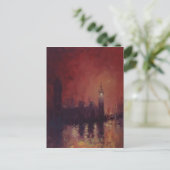 Big Ben à la carte postale de nuit (Debout devant)