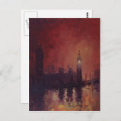 Big Ben à la carte postale de nuit (Devant / Derrière)