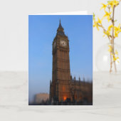 Big Ben au coucher du soleil - Londres - Carte de  (Fleur jaune)
