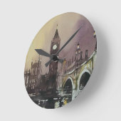 Big Ben bij Night London Wall Clock Ronde Klok (Hoek)