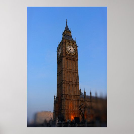 Big Ben bij Sunset - Poster Londen (Voorkant)