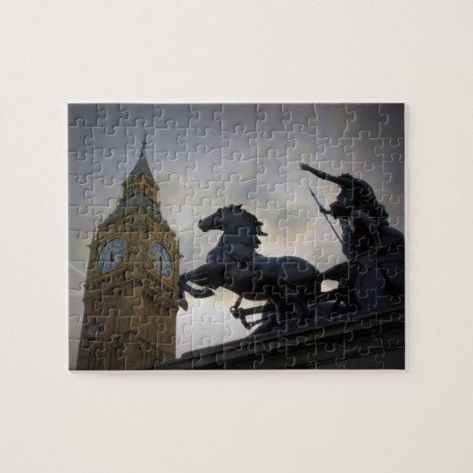 Big Ben - Boadicea Statue - London 8x10 - 110 pc Legpuzzel (Horizontaal)