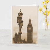 Big Ben - Carte de voeux Londres (Fleur jaune)