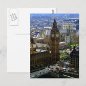Big Ben, carte postale de Londres (Devant / Derrière)