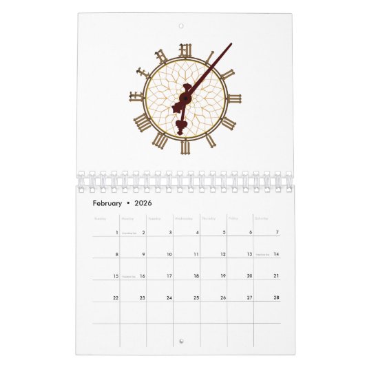 Big Ben Clock Face en Hands Detail Kalender (Feb 2026)