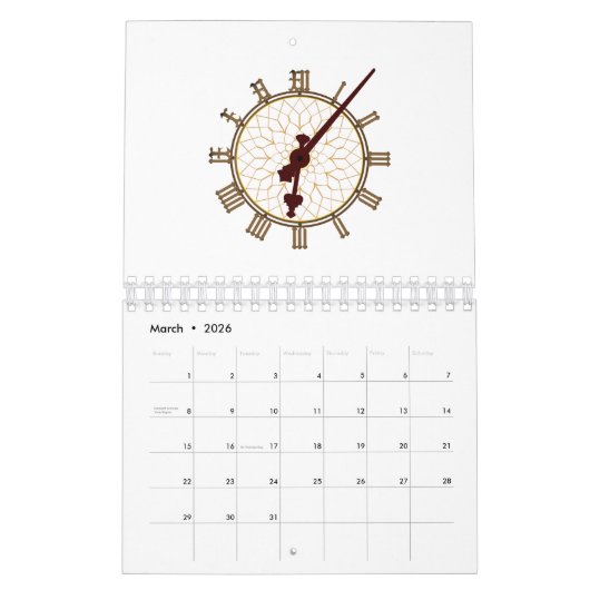 Big Ben Clock Face en Hands Detail Kalender (Mar 2026)
