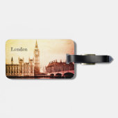 Big Ben Clock & London, Westminster /  UK L Bagagelabel (Achterkant horizontaal)