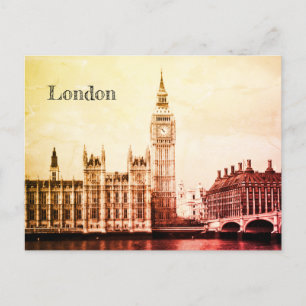Big Ben Clock & London, Westminster /  Verenigd Ko Briefkaart