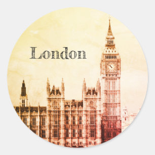 Big Ben Clock & London, Westminster /  Verenigd Ko Ronde Sticker