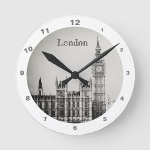 Big Ben Clock & London, Westminster/ Verenigd Koni Ronde Klok