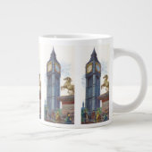 Big Ben Clock Tower bij het Palace van Westminster Extra Grote Beker (Rechts)