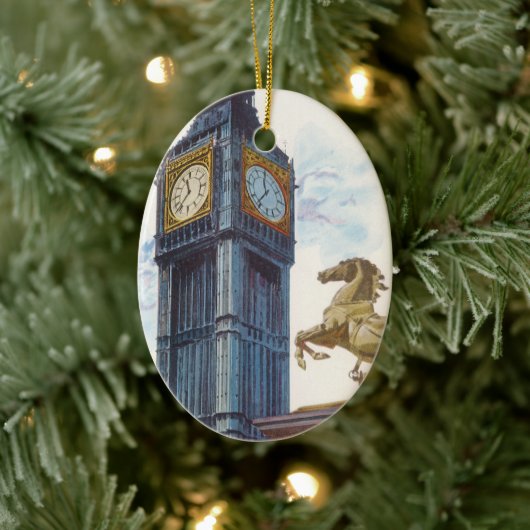 Big Ben Clock Tower bij het Palace van Westminster Keramisch Ornament (Boom)
