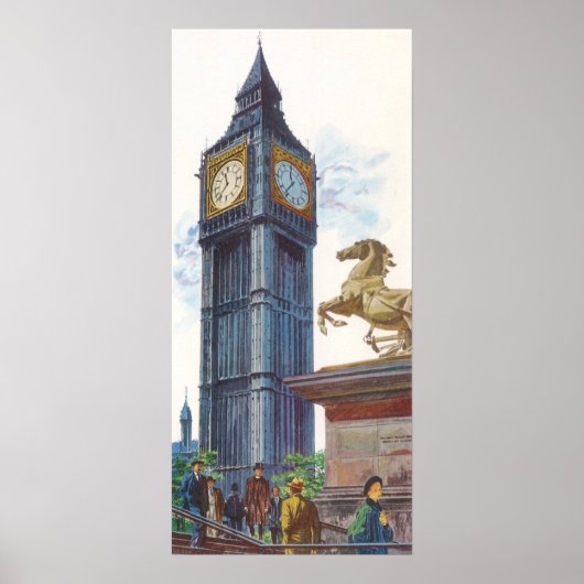 Big Ben Clock Tower bij het Palace van Westminster Poster (Voorkant)
