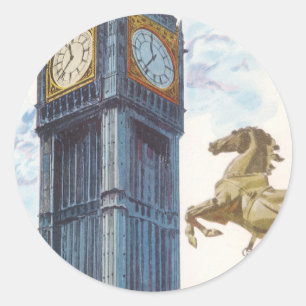 Big Ben Clock Tower bij het Palace van Westminster Ronde Sticker