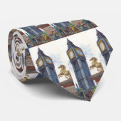 Big Ben Clock Tower bij het Palace van Westminster Stropdas (Opgerold)