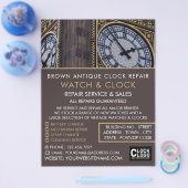 Big Ben Clock Tower, Horoloog Adverteren Flyer (Enkel)