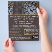 Big Ben Clock Tower, Horoloog Adverteren Flyer (Hand)