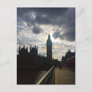 Big Ben Clock Tower London Sunset Photo Briefkaart