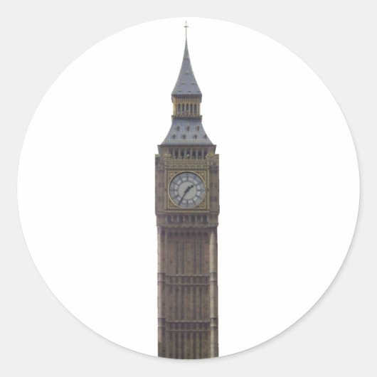 Big Ben Clock Tower: Ronde Sticker (Voorkant)