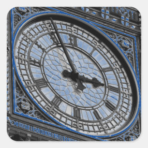 Big Ben Clock Tower Travel Europe sluiten Vierkante Sticker