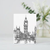 Big Ben dans la carte postale de Londres (Debout devant)
