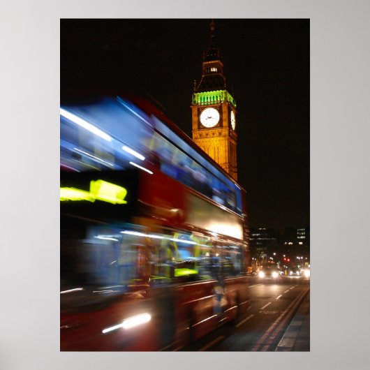 Big Ben - Double Decker Bus - Poster Londres (Devant)