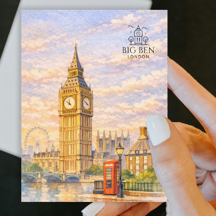 Big Ben - Elizabeth Tower Populaire stadslandmar Briefkaart