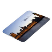 Big Ben en de huizen van het parlement in de stad Magneet (Linkerzijde)