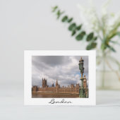 Big Ben en het parlement in Londen witte tekstkaar Briefkaart (Staand voorkant)