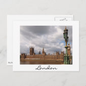 Big Ben en het parlement in Londen witte tekstkaar Briefkaart (Voorkant / Achterkant)