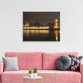 Big Ben en het parlement 's nachts Canvas Afdruk (Insitu (Woonkamer))