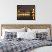 Big Ben en het parlement 's nachts Canvas Afdruk (Insitu (Slaapkamer))