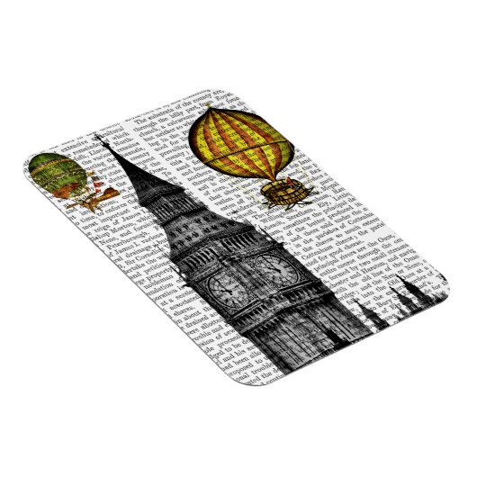 Big Ben en Hot Air-ballonnen Magneet (Rechterzijde)