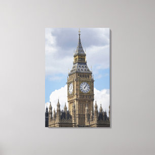 Big Ben en Houses of Parliament, Londen, Canvas Afdruk
