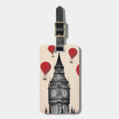 Big Ben en Red Hot Air Balloons 2 Bagagelabel (Voorkant verticaal)
