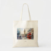 Big Ben en rode bussen in Londen Tote Bag (Voorkant)