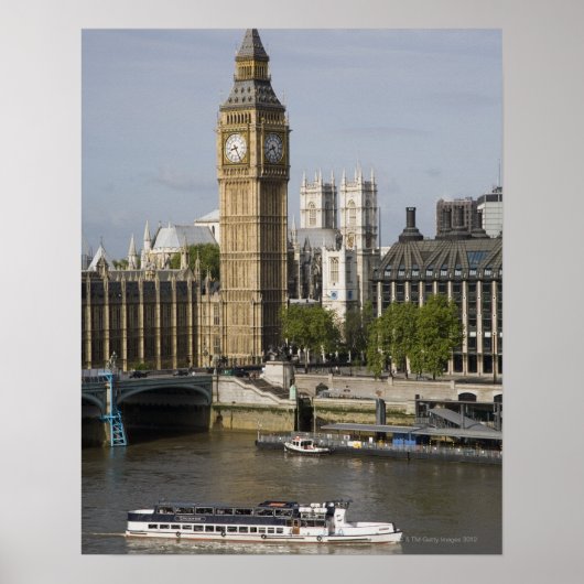 Big Ben en Thames River Poster (Voorkant)