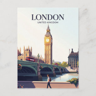 Big Ben en Westminster Bridge Verenigd Koninkrijk Briefkaart