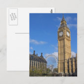 Big Ben et la carte postale London Eye (Devant / Derrière)