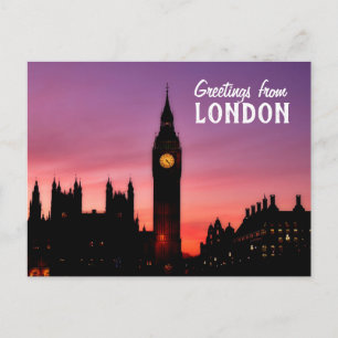 Big Ben Groeten uit Londen Engeland  Briefkaart