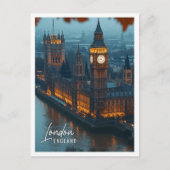 Big Ben Houses of Parliament Londen Verenigd Konin Briefkaart (Voorkant)
