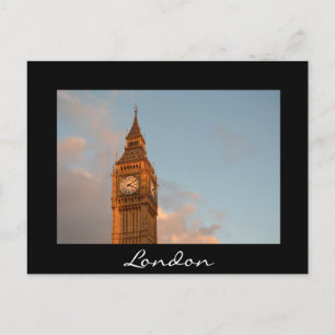 Big Ben in London Black text briefkaart