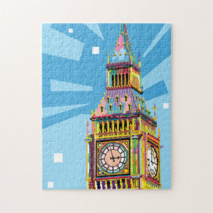 Big Ben in London Colorful Pop Art Legpuzzel