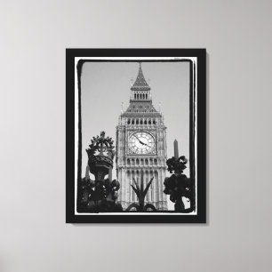 "Big Ben"-kloktoren in Westminster Palace Canvas Afdruk