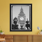 "Big Ben"-kloktoren in Westminster Palace Canvas Afdruk (Insitu (Woonkamer))