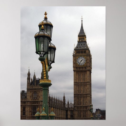 Big Ben - Lamppoints - Poster Londen (Voorkant)