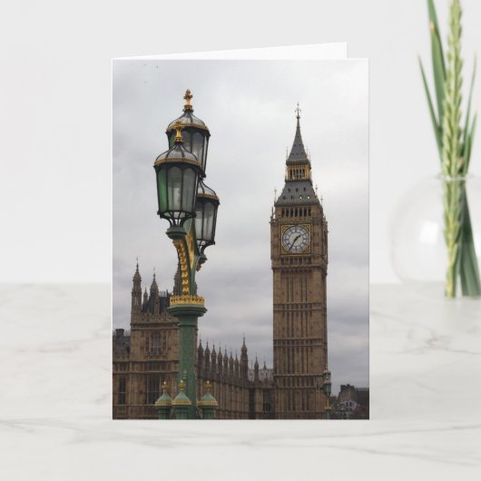 Big Ben - Lamppost - Londres - Carte de voeux (Devant)