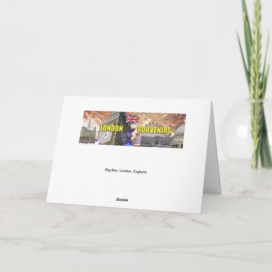 Big Ben - Londen - Engeland Feestdagen Kaart (Achterkant)