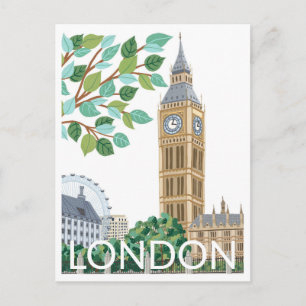 Big Ben Londen Illustratie Briefkaart