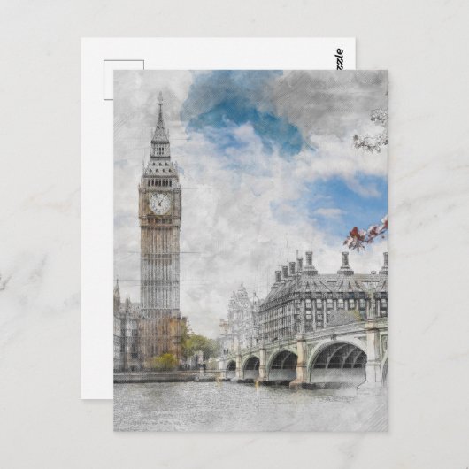 Big Ben, Londen, Verenigd Koninkrijk Briefkaart (Voorkant / Achterkant)